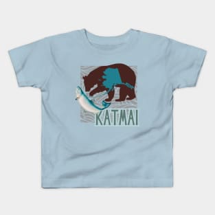 Katmai National Park. Home of the Very Fattest Bears Kids T-Shirt